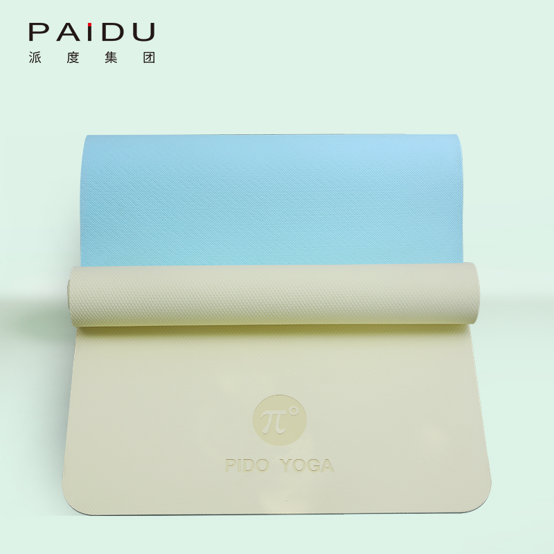 High Elastic Tpe Yoga Mat Customized Quality Double Color 6mm Manufacturers - Paidu Supplies