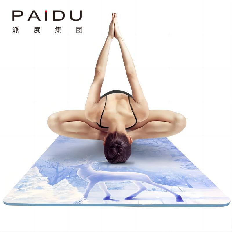 Paidu Manufacturer Quality Wholesale 8Mm Suede Tpe Printing Yoga Mat For Yoga Manufacturer | Paidu