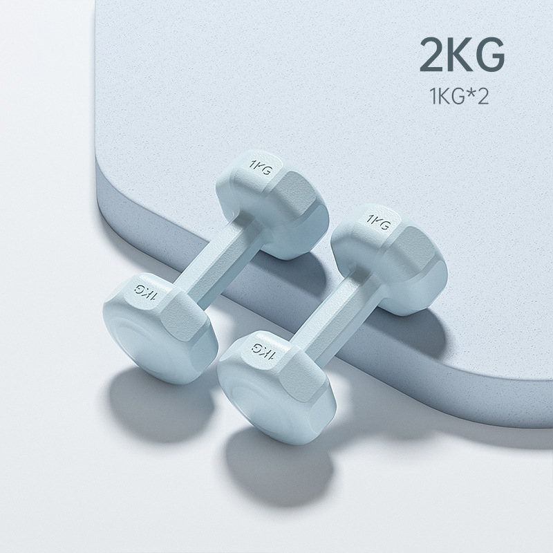 Dip Plastic Dumbbell Colorful Lady Fitness Home Solid Iron Small Dumbbell Strength Training Equipment - Paidu Group