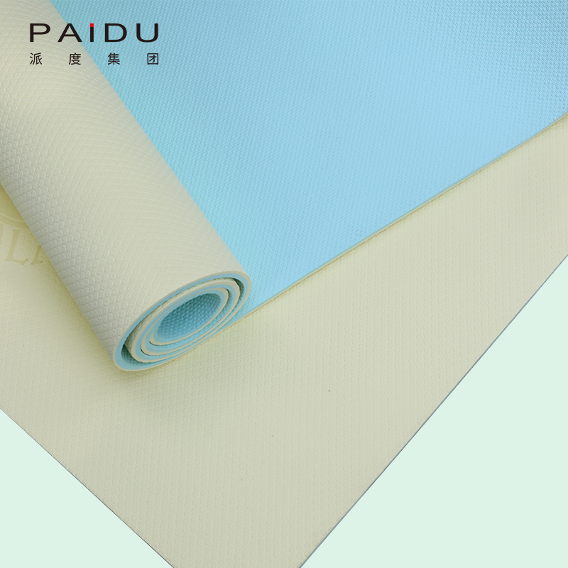 High Elastic Tpe Yoga Mat Customized Quality Double Color 6mm Manufacturers - Paidu Supplies
