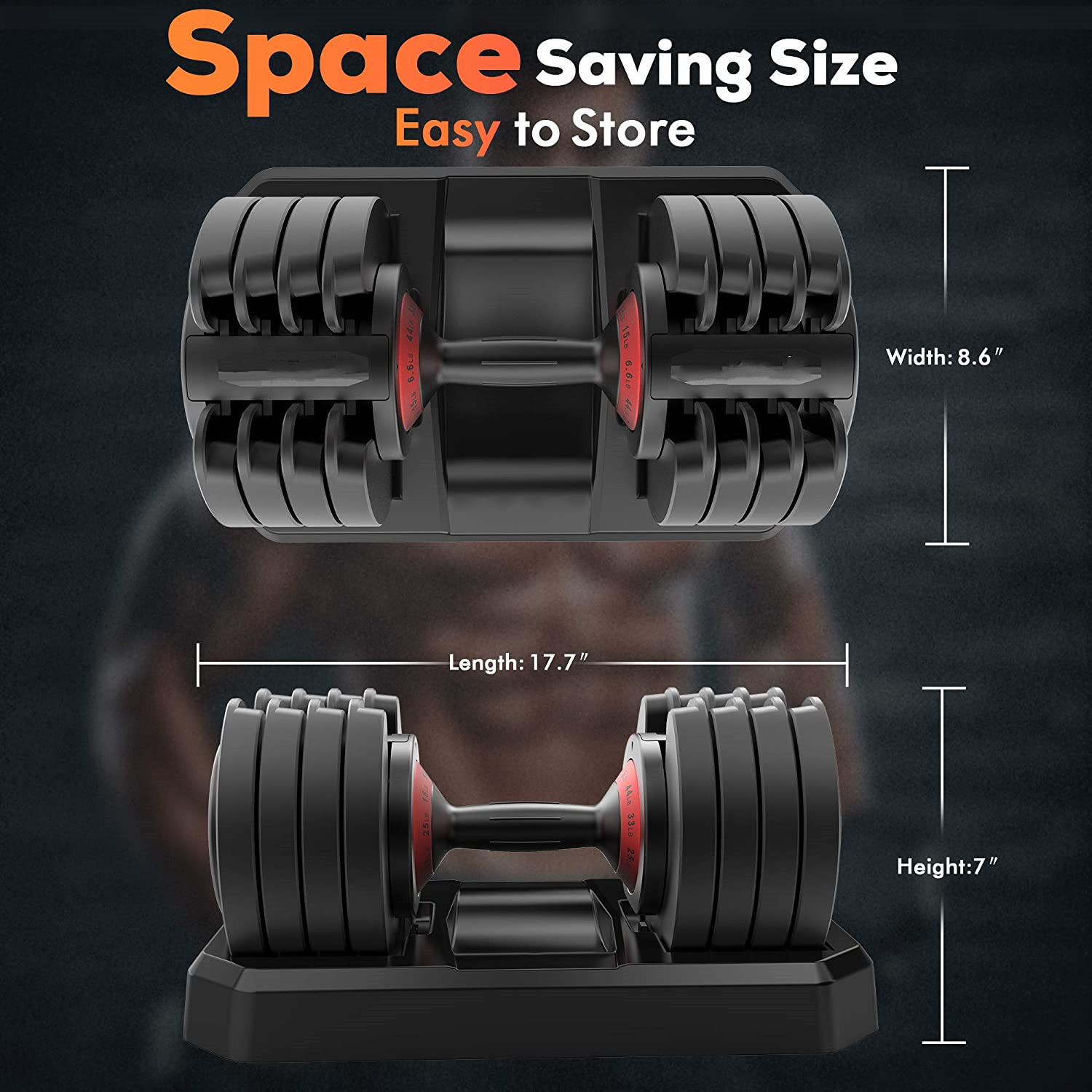 Adjustable Dumbbell 11.5Kg, 20Kg, 25Kg, 32Kg Multi-Gear Home Adhesive - Paidu Group