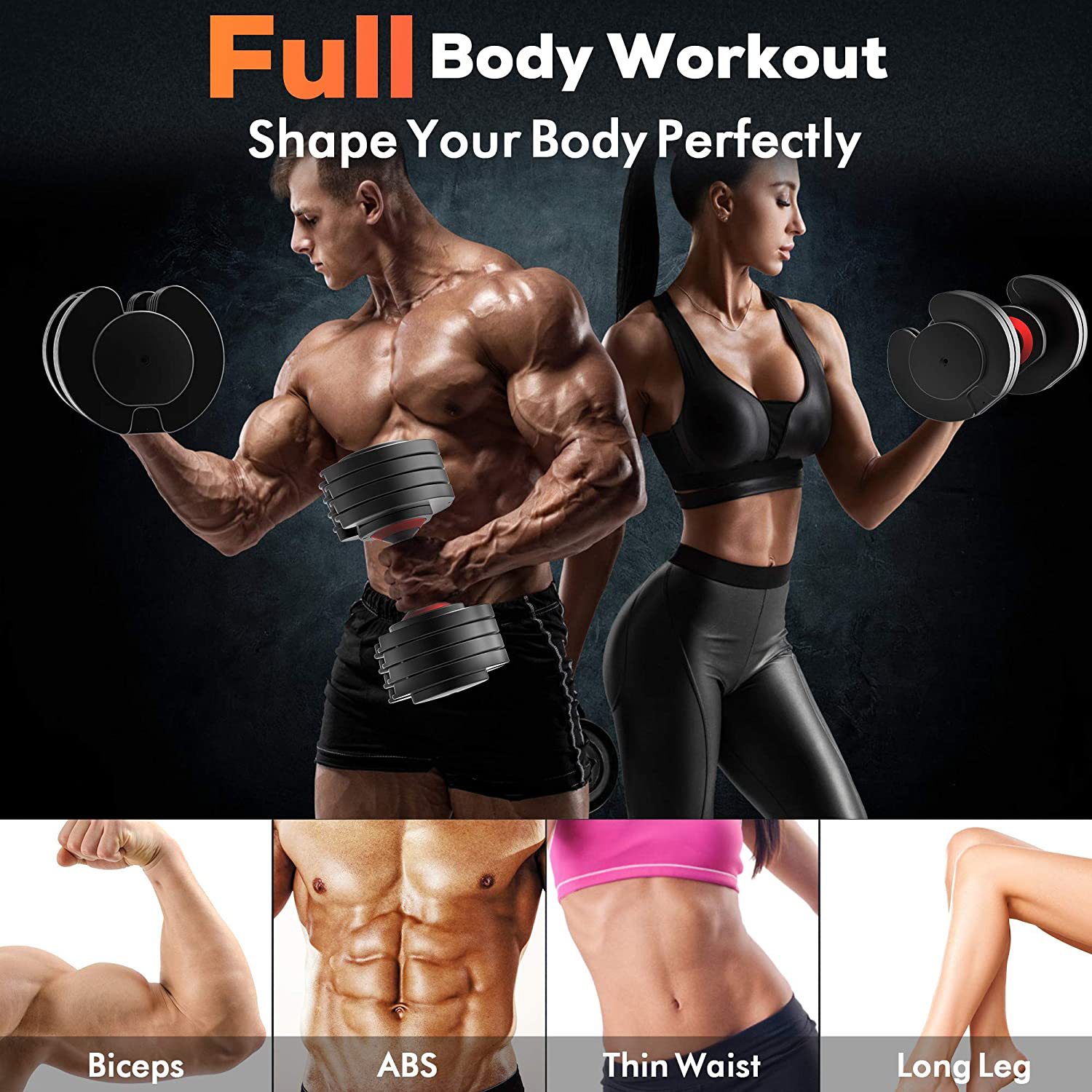 Adjustable Dumbbell 11.5Kg, 20Kg, 25Kg, 32Kg Multi-Gear Home Adhesive - Paidu Group