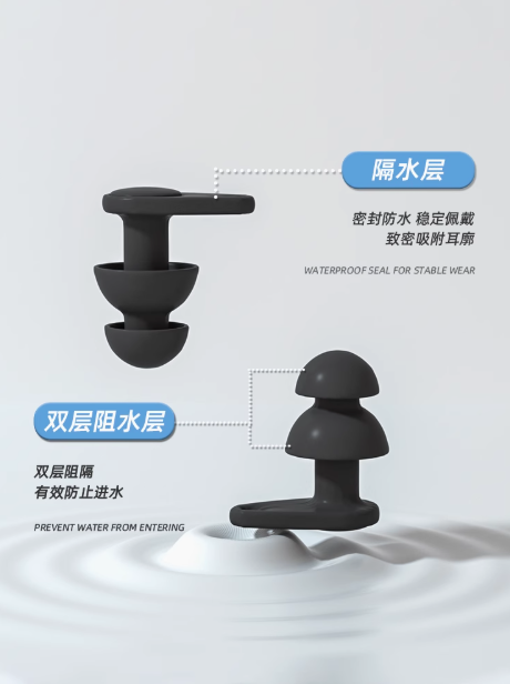 OGOGO Children's Swimming Nose Clip and Earplugs Waterproof Anti-Choking Set for Bathing and Swimming