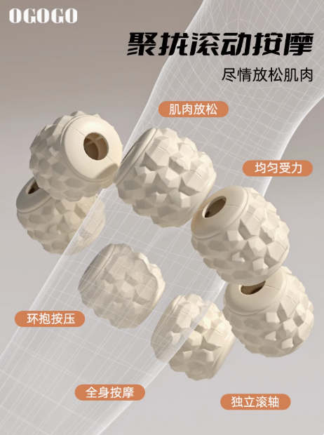 OGOGO Leg Massage Roller with Circular Clamp for Calf Muscle Relaxation