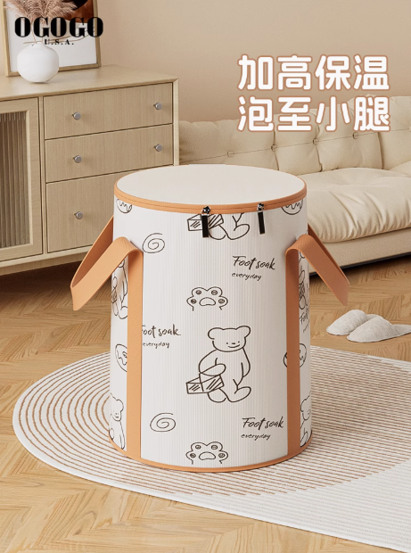 OGOGO Foldable Foot Soaking Bag Bucket Deep Knee-High Design for Home and Travel Use