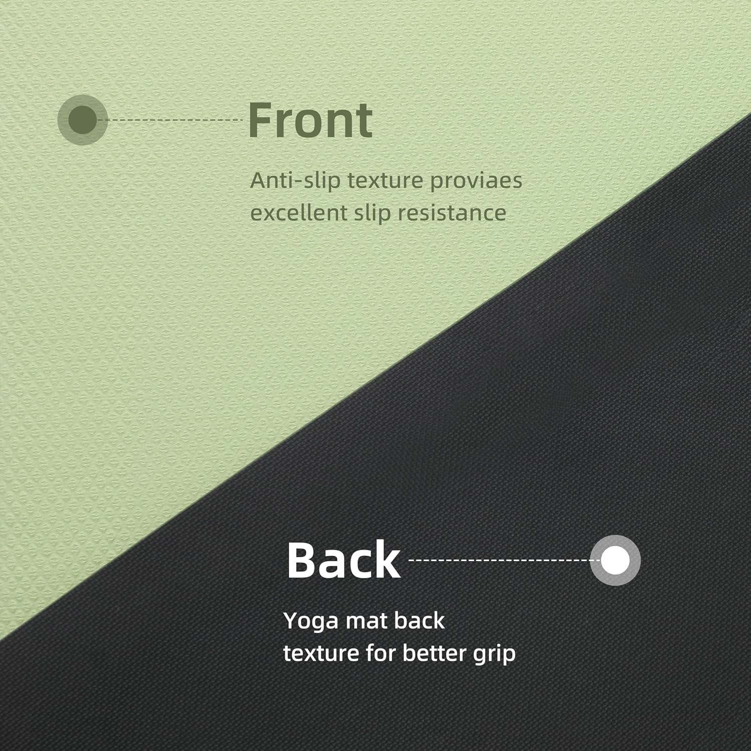 PAIDU Yoga Mat Non Slip Anti-tear,extra thick High Resiliency Professional POE Yoga Mats for Women Men Kids,70