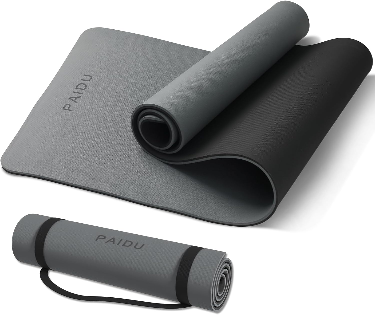 PAIDU Yoga Mat Non Slip Anti-tear,extra thick High Resiliency Professional POE Yoga Mats for Women Men Kids,70