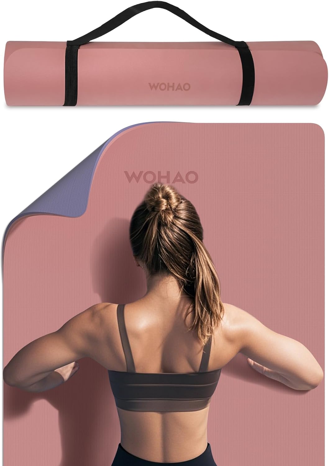 WOHAO Extra Thick 8mm Yoga Mat, 72