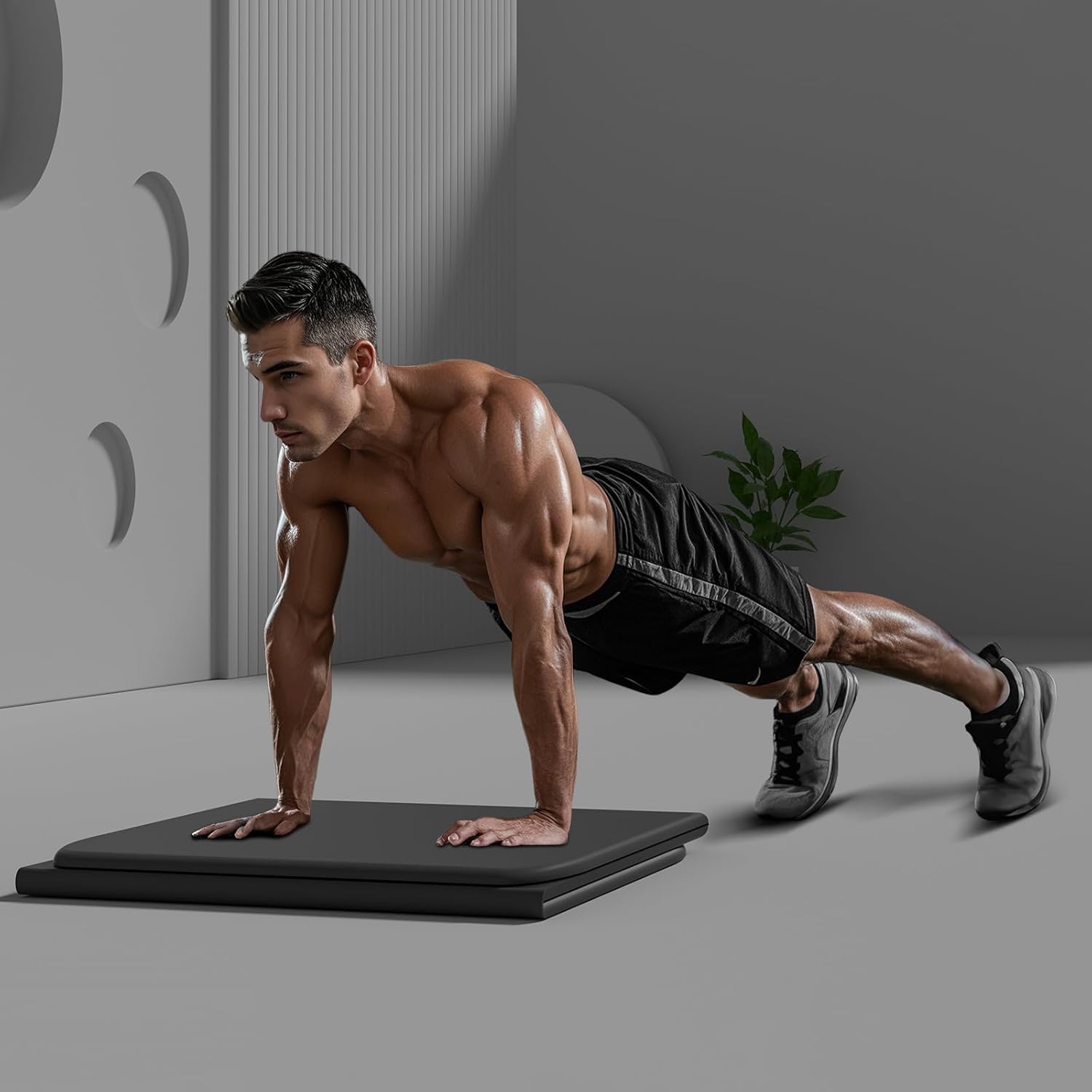 OGOGO Folding Yoga Mat for Men, 1.0