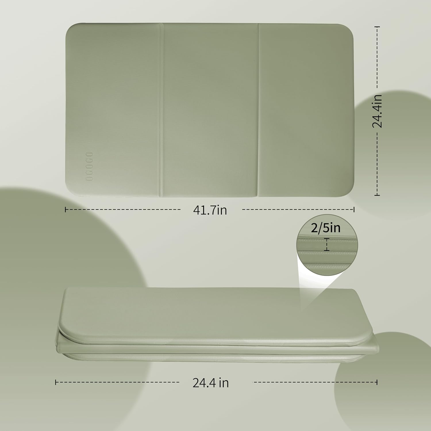 OGOGO Kids Yoga Mat Extra Thick 2/5 Inches,Portable Folding Exercise Mat(41.7