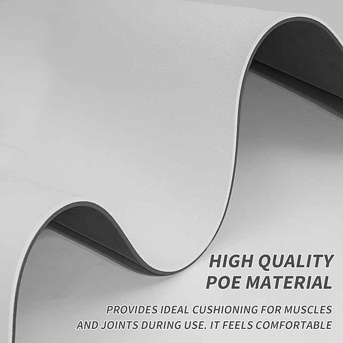 IDIDI Thick Yoga Mat Double-Sided Non Slip,Eco Friendly Exercise Mat for Men and Women, High Density Pro Mat with Carrying Strap (Space Gray+ Black)