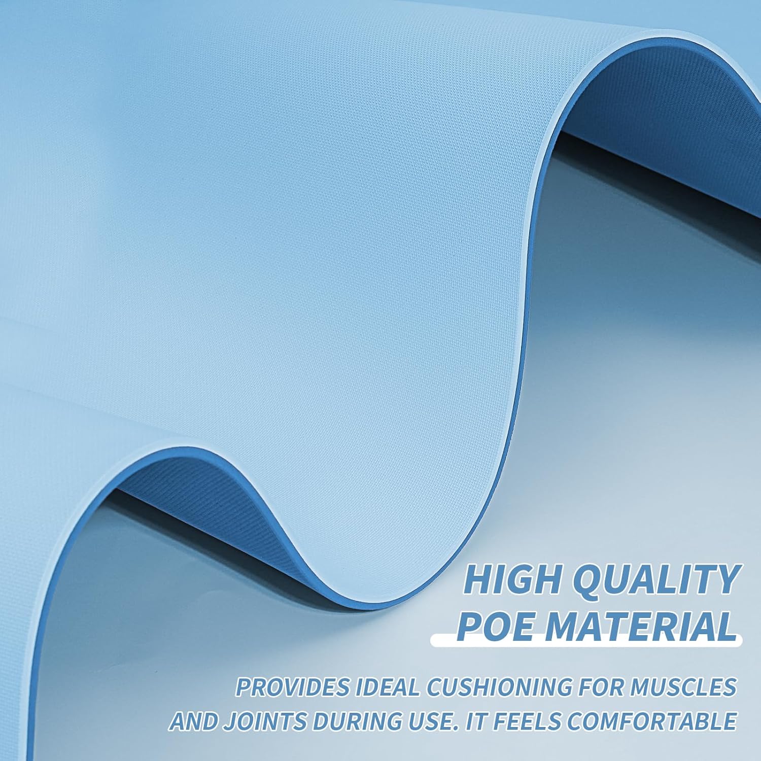 IDIDI Yoga Mat with Strap,Non-Skid Workout Mat,8mm Thick Yoga Mat,POE Yoga Mats for Women Men Kids,Exercise Mat with Easy-Cinch,72