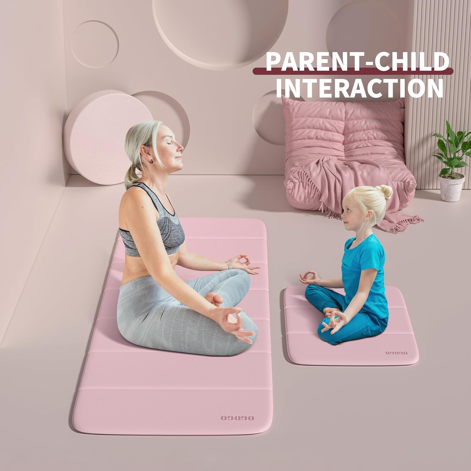 OGOGO Kids Yoga Mat Extra Thick 2/5 Inches,Portable Folding Exercise Mat(41.7