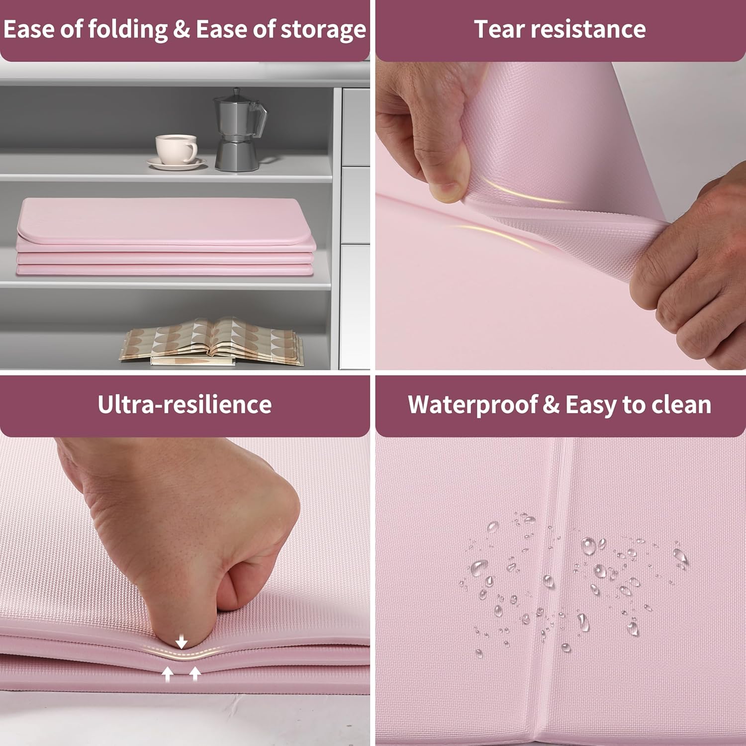 OGOGO Kids Yoga Mat Extra Thick 2/5 Inches,Portable Folding Exercise Mat(41.7