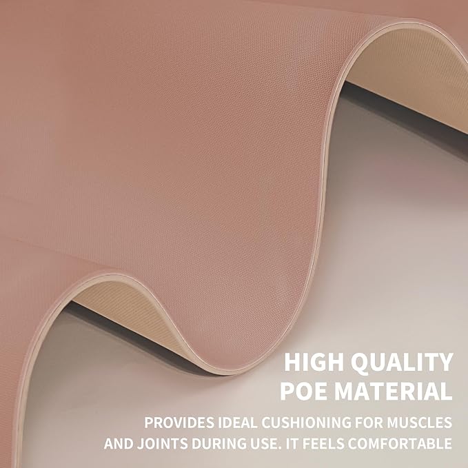 IDIDI 8mm Large Yoga Mat (6'x 4') - Extra Long and Wide 72 x 48 x 0.32 inches, Non-Slip POE Fitness Mat, Eco-Friendly, Thick Wide Exercise Mat for Home Workouts,Ideal for Yoga and Pilates