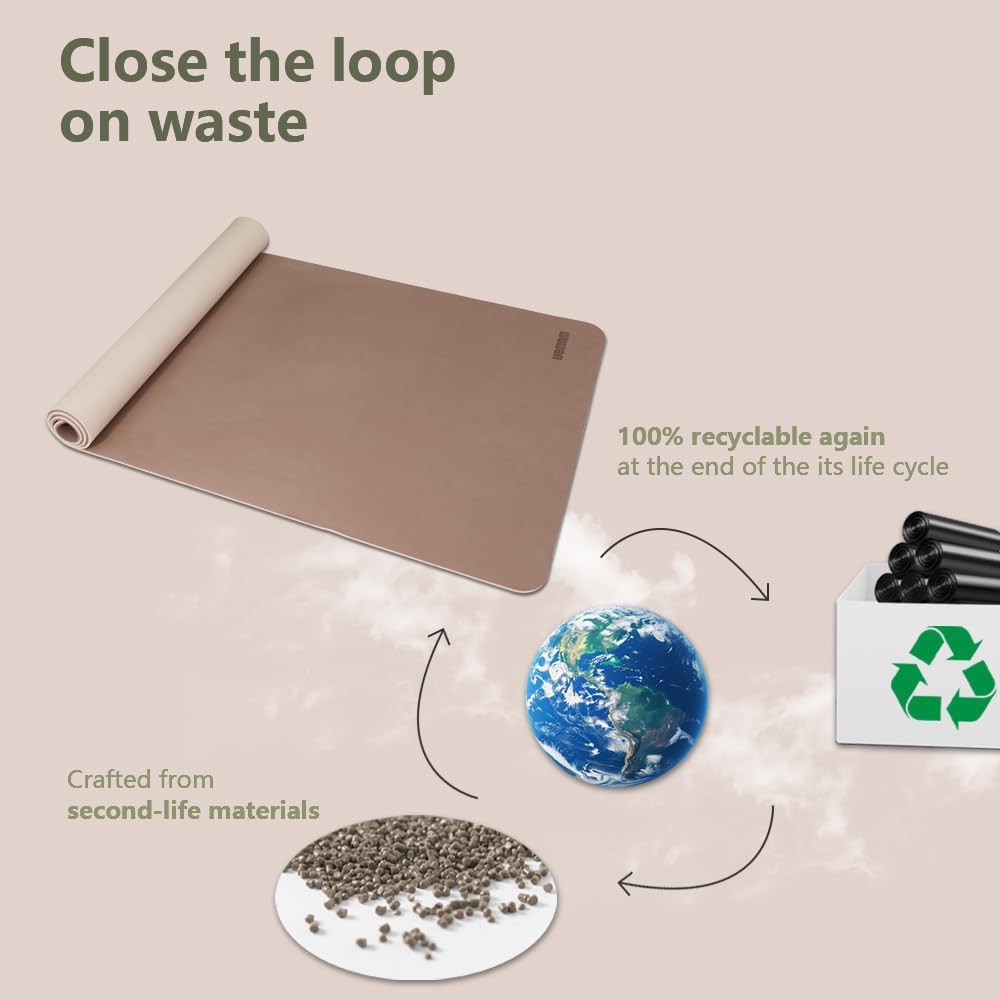 Large Yoga Mat - 80CM Wide Yoga Matt Non-Slip Thick 1/3 Inch Eco-Friendly Exercise Mat with Carrying Strap for Women Yoga, Pilates, Home Workouts (72x32