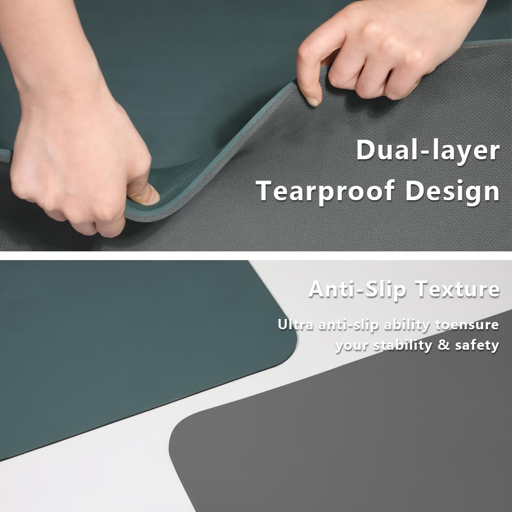 Large Yoga Mat - 80CM Wide Yoga Matt Non-Slip Thick 1/3 Inch Eco-Friendly Exercise Mat with Carrying Strap for Women Yoga, Pilates, Home Workouts (72x32