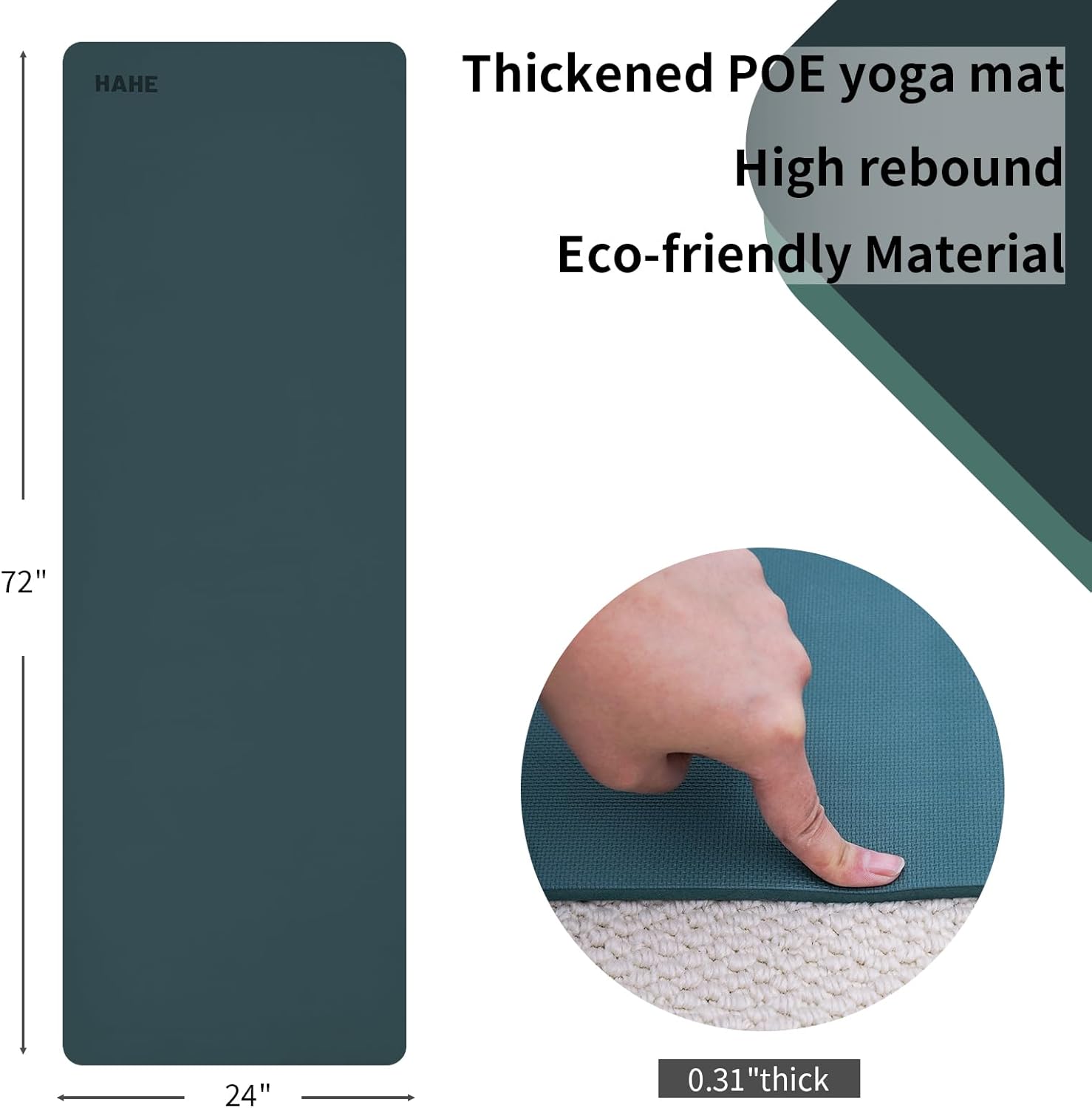 Non Slip Yoga Mat Thick (8MM,0.31