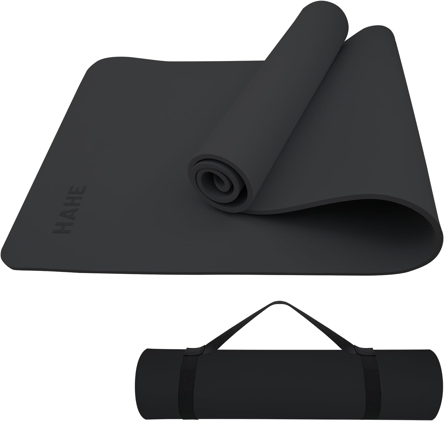 Non Slip Yoga Mat Thick POE Material High Rebound,Durable & Sweat Absorbent, for All Yoga Styles, Pilates & Home Floor Workouts with Carrying Strap
