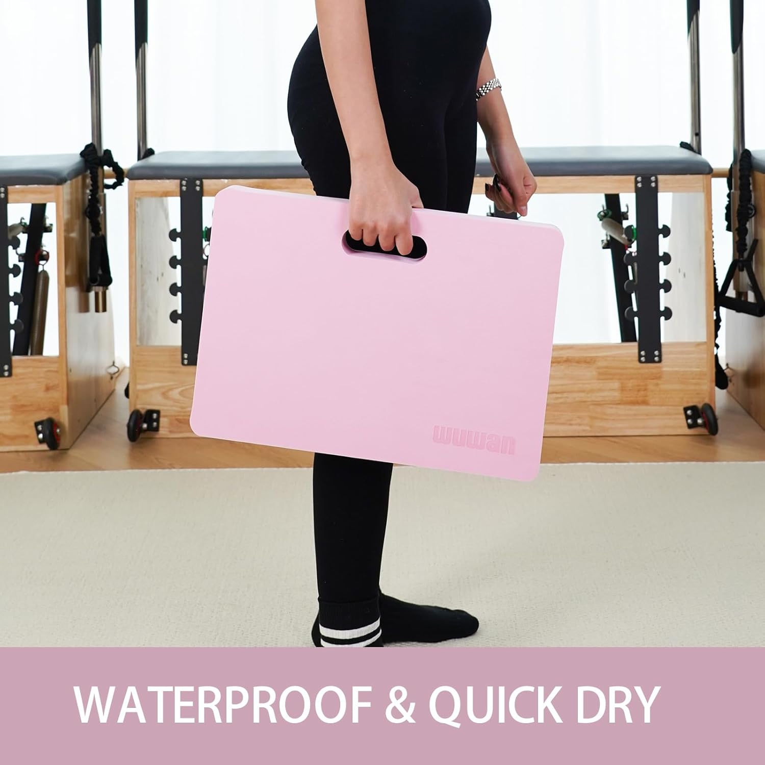 Yoga kneeling mat, 1.5in Thick,Knee Push-ups, Plank Support & Yoga Elbows/Knees Mat Provides Cushion for Kneeling & ElbowsPink