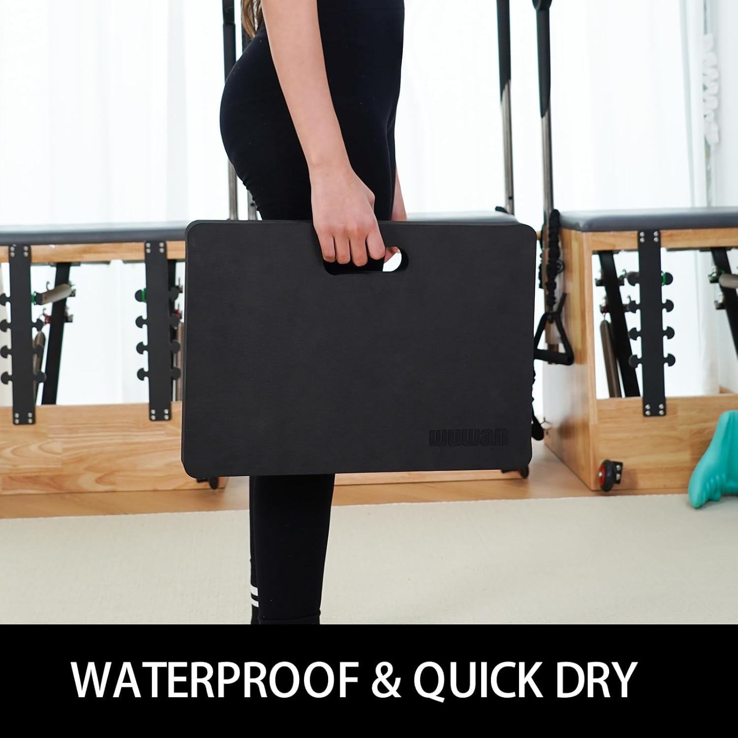 Yoga kneeling mat, 1.5in Thick,Knee Push-ups, Plank Support & Yoga Elbows/Knees Mat Provides Cushion for Kneeling & Elbows Black