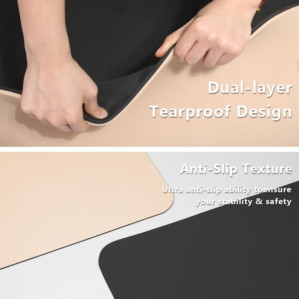 Large Yoga Mat - 80CM Wide Yoga Matt Non-Slip Thick 1/3 Inch Eco-Friendly Exercise Mat with Carrying Strap for Women Yoga, Pilates, Home Workouts (72x32