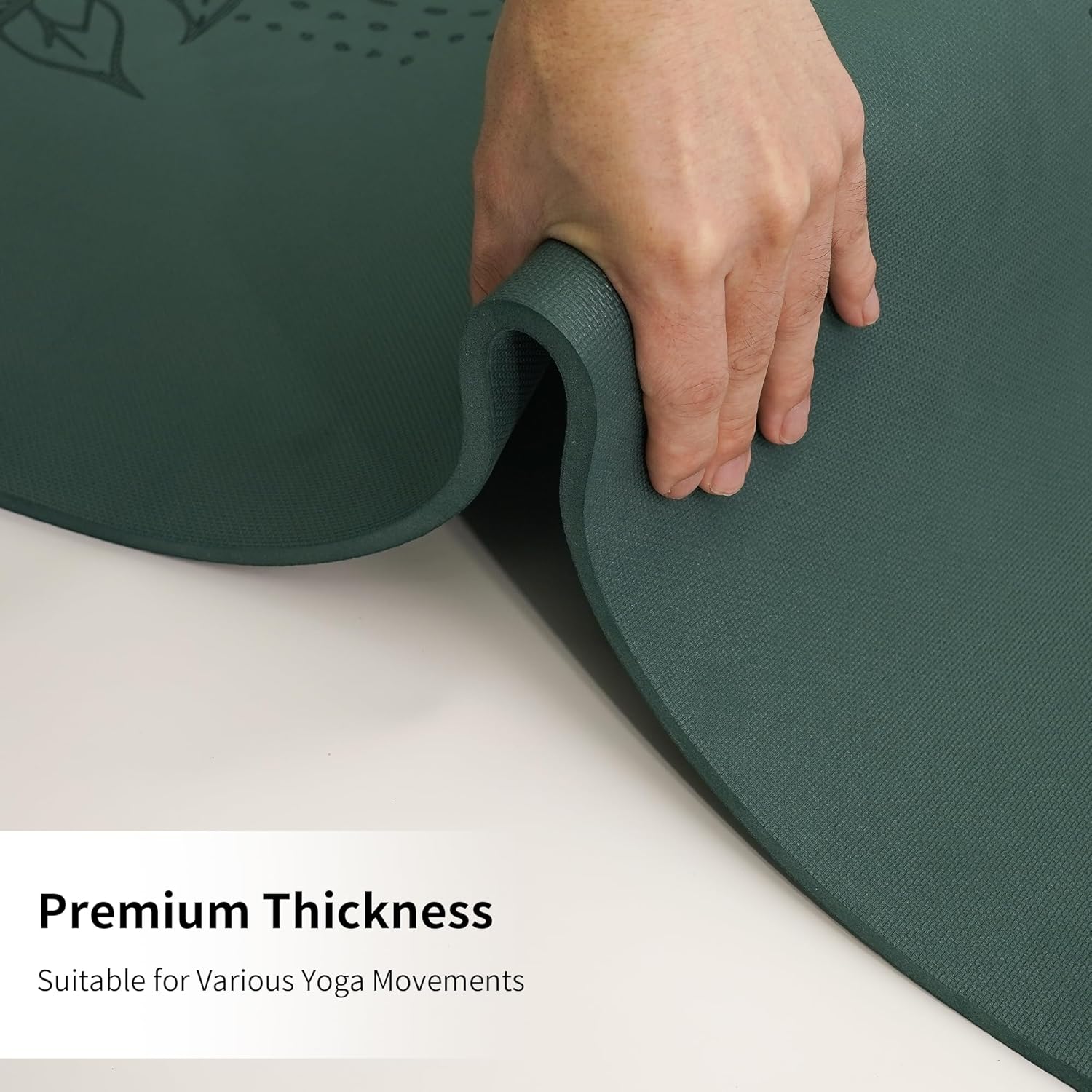 Yoga Mat Thick Eco-Friendly POE Non Slip Yoga Mat, High Rebound & Shock Absorption, Anti-Tear & Sweat-Resistant for Yoga, Fitness, Home, Workouts, Large Pilates Mats 72