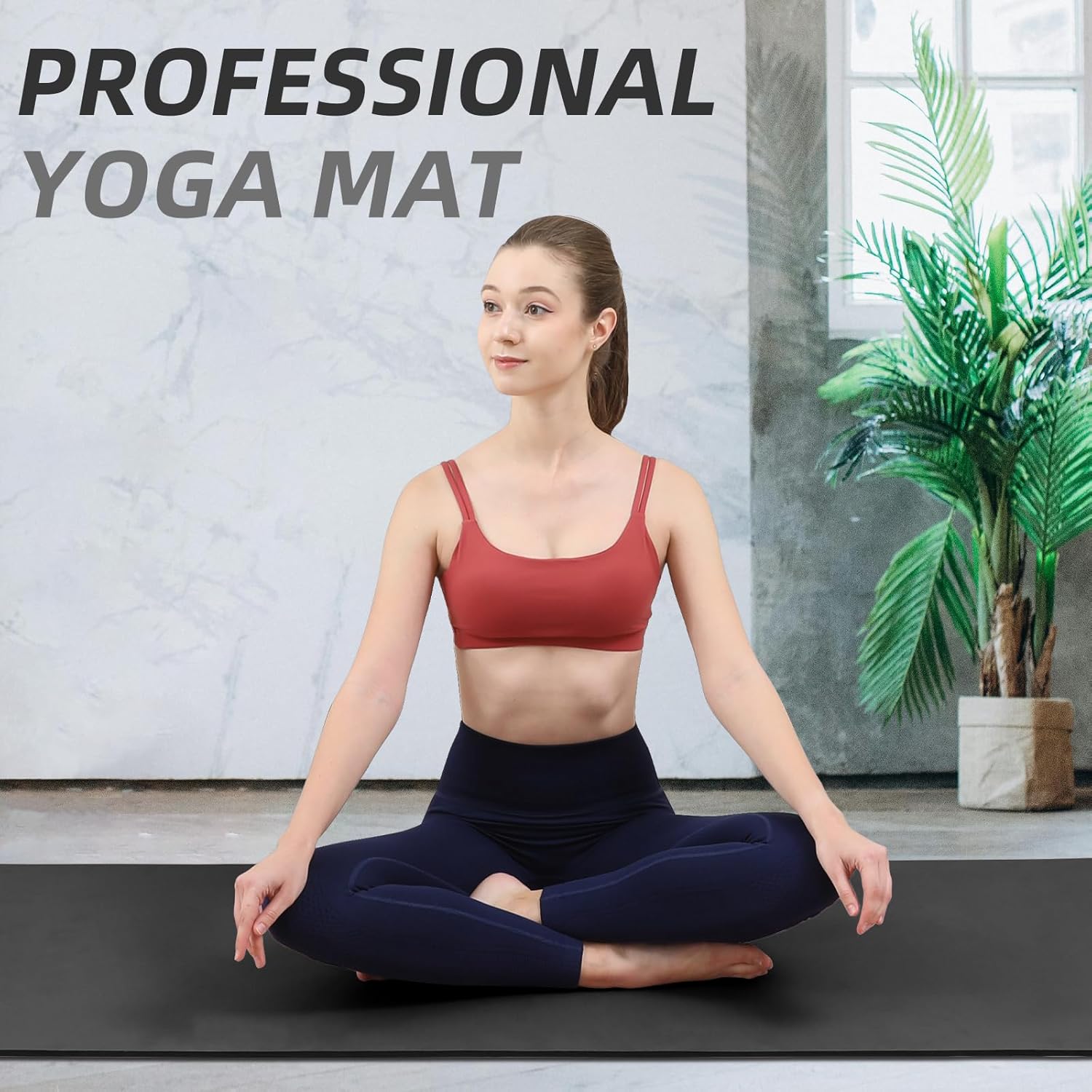 Extra Wide Yoga Mat 66cm & 8mm thick Exercise mat, Soft Lightweight POE Fitness Mat with strap, High Elasticity, Anti-fatigue for Women, Yoga, Camping, Travel, Gym & Outdoor | 72